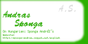 andras sponga business card